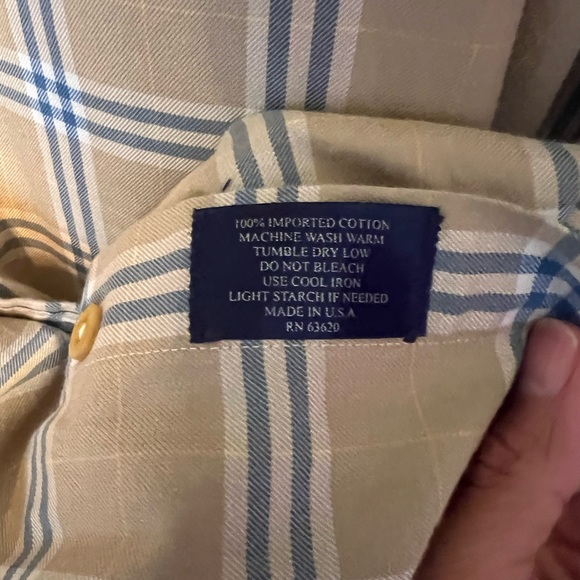 Men's Burberry button up size large - Picture 2 of 4
